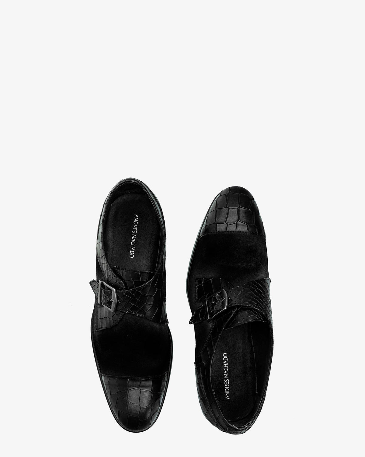 Zapato monk serraje coco negro