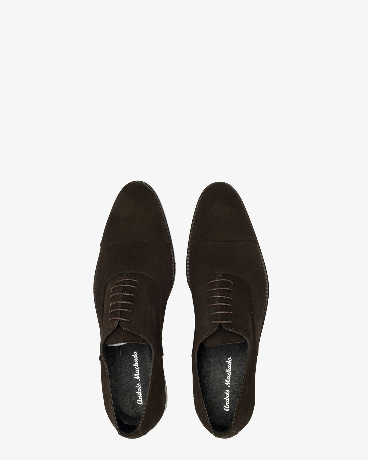Zapato de vestir en serraje marron