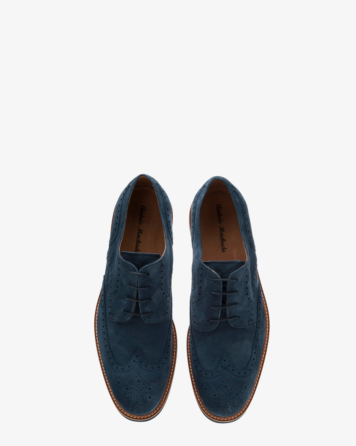 Zapatos estilo oxford serraje azul