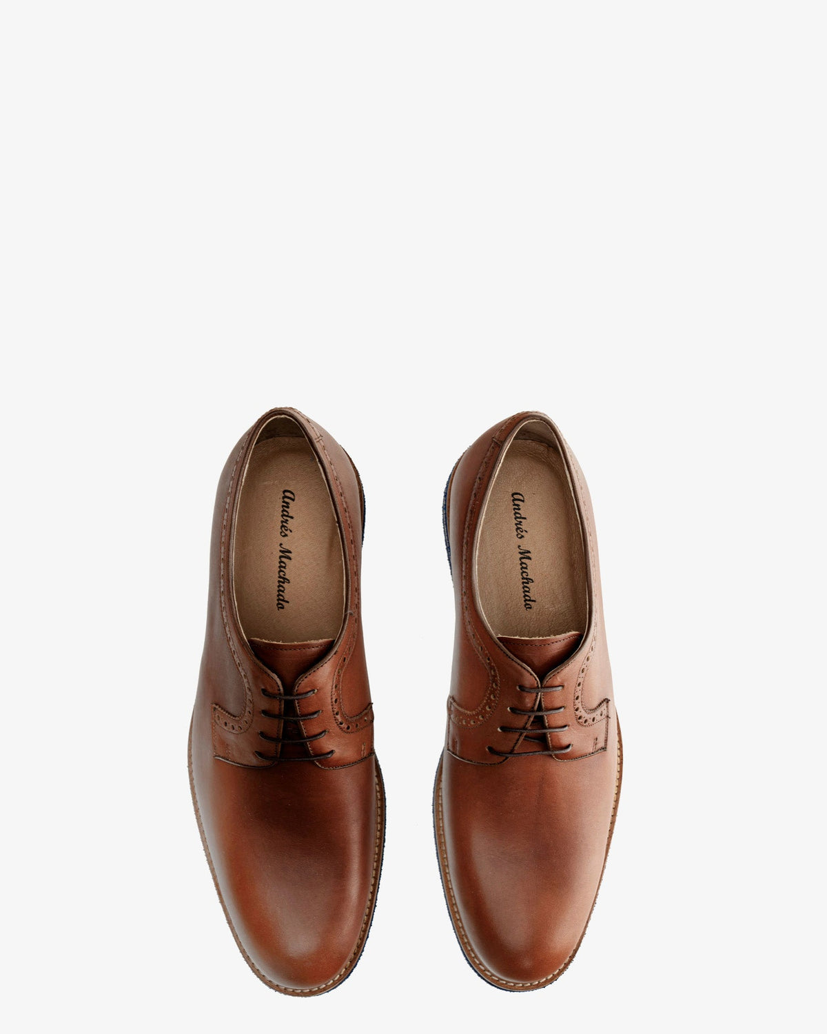 Zapato estilo oxford en cuero caoba