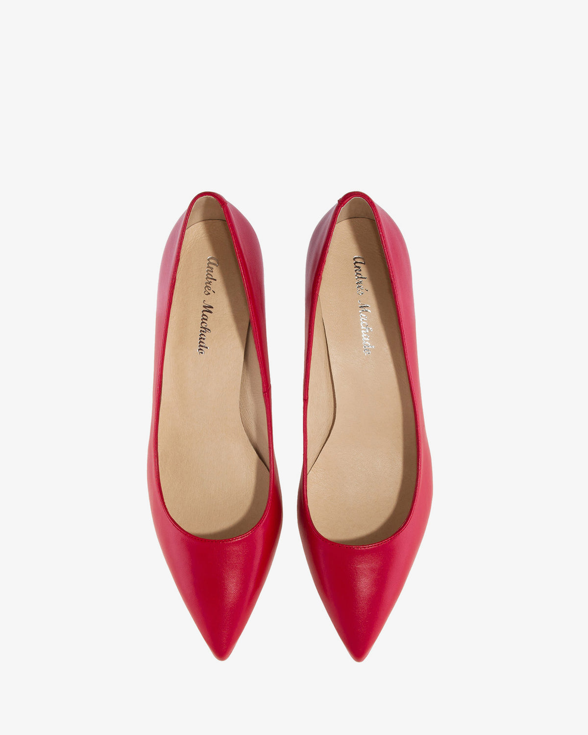 Mid-heel Stilettos in Red Nappa Leather
