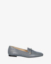 Mocasín piel de color gris