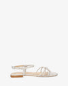 Flat sandals in Grey Leather