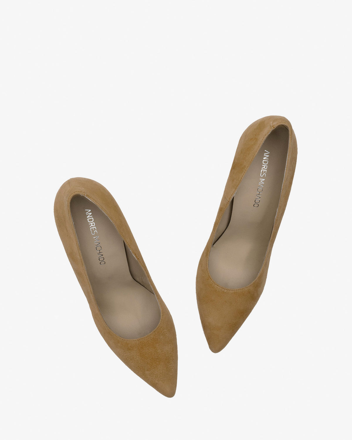 Zapato tacón de ante camel