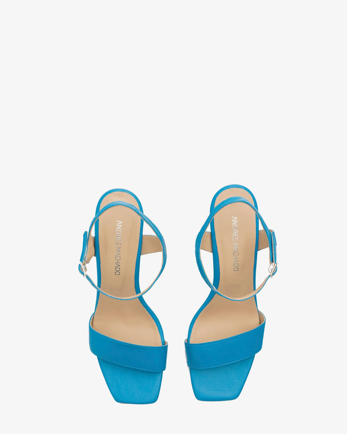 Sandalias de piel azul