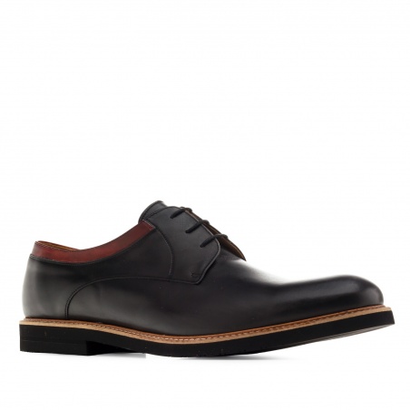 Men's Bluchers in Black Leather