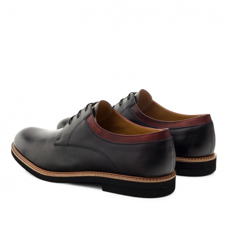 Men's Bluchers in Black Leather