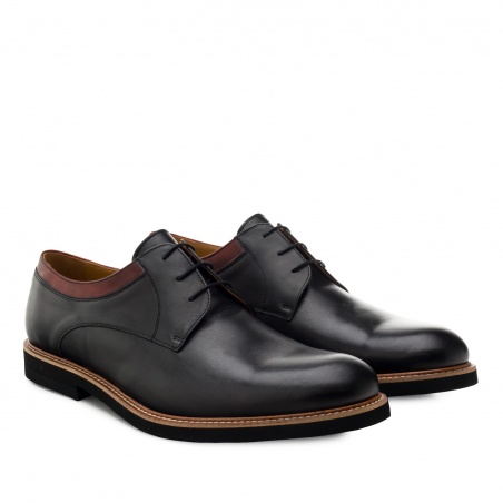 Men's Bluchers in Black Leather