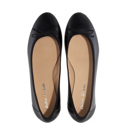 Ballet Flats in Black Leather