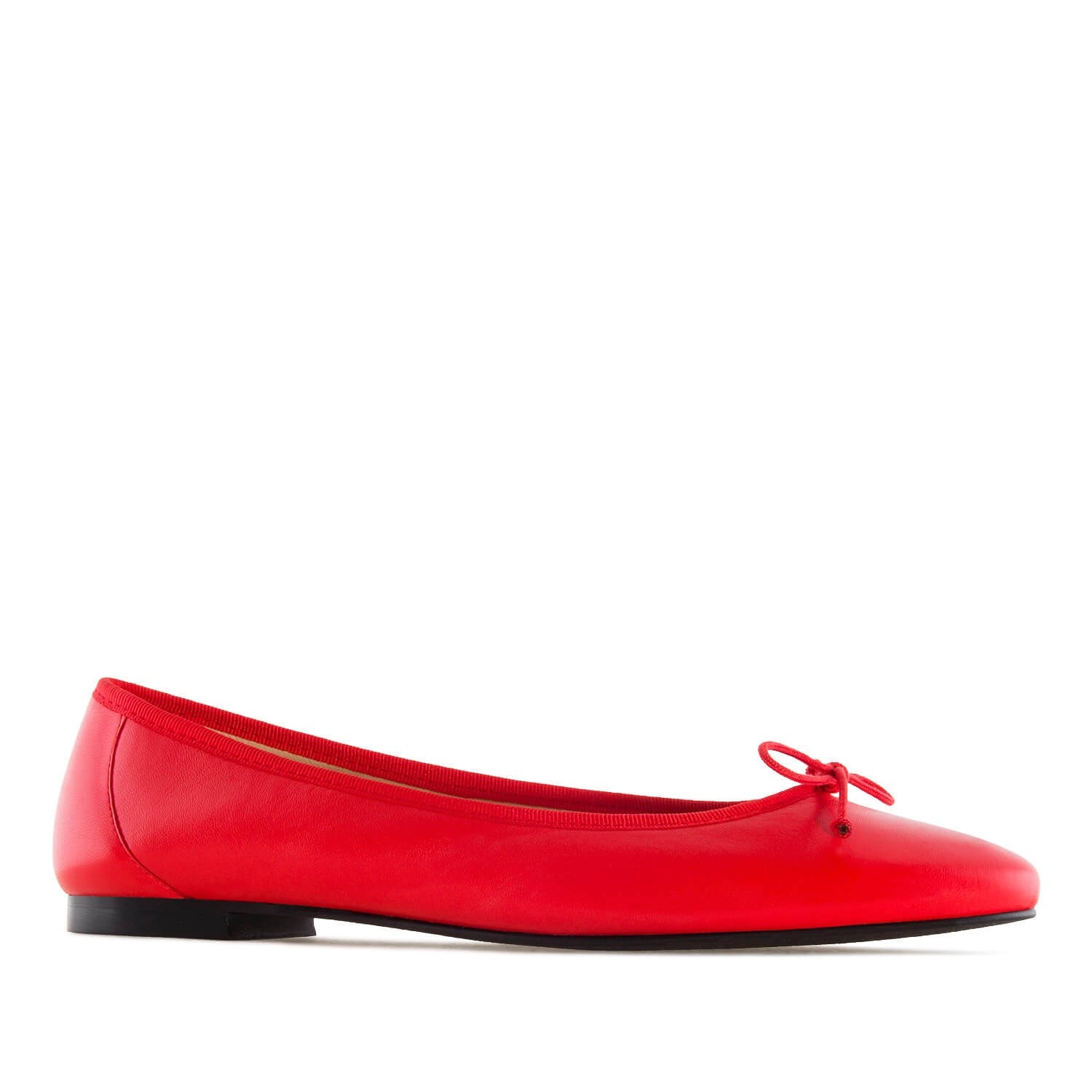 Ballet Flats in Red Leather - Andrés Machado