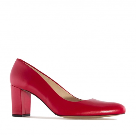 Court Shoes in Red Leather