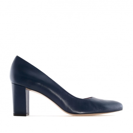 Court Shoes in Navy Leather