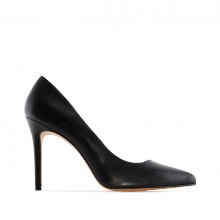 Heeled Shoes in Black Nappa Leather