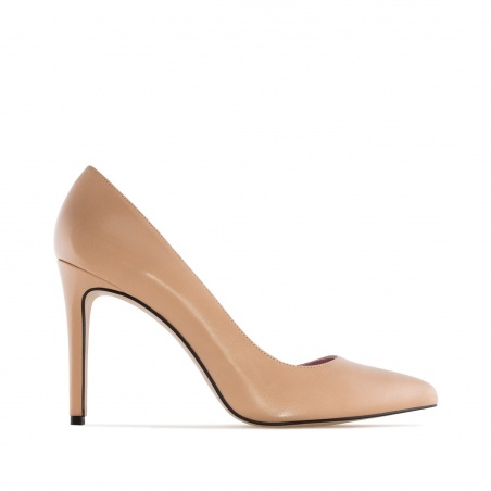 Heeled Shoes in Nude Nappa Leather