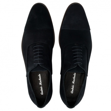 Men's Dress Shoes in Navy Split Leather