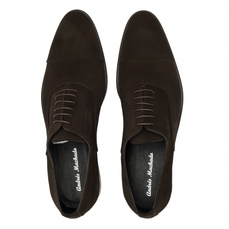 Men's Dress Shoes in Brown Split Leather