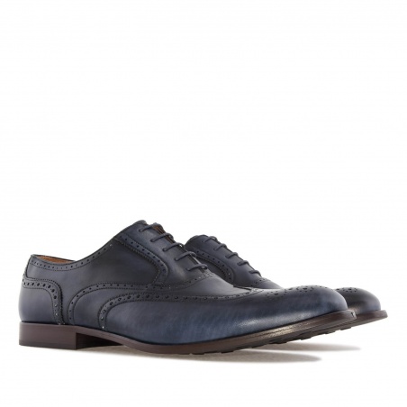 Zapato de Caballero estilo Oxford en Piel Azul