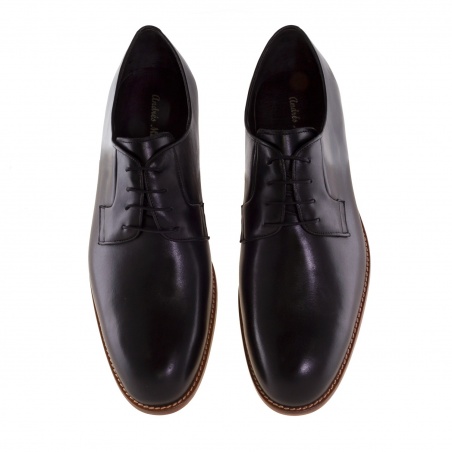 Men's Lace-Up Shoes in Black Leather
