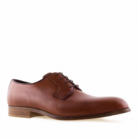 Men's Lace-Up Shoes in Mahogany Leather