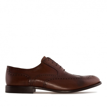 Men's Oxford Shoes in Mahogany coloured Leather