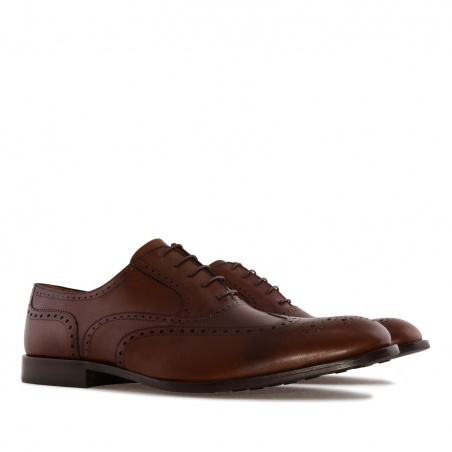 Men's Oxford Shoes in Mahogany coloured Leather