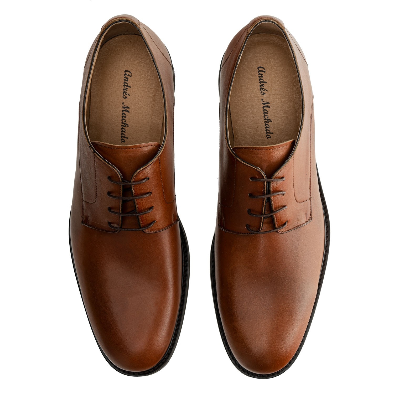 Men's Oxford Shoes in Mahogany Leather - Andrés Machado