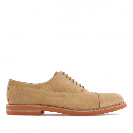 Oxford Shoes in Sand Brown Split Leather