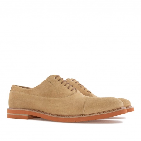 Oxford Shoes in Sand Brown Split Leather