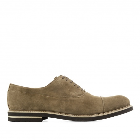 Oxford Shoes in Beige Split Leather