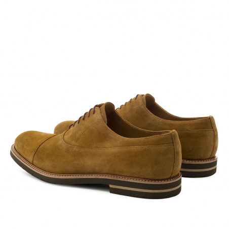 Oxford Shoes in Camel Split Leather
