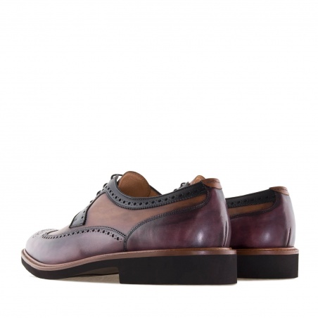 Oxford Shoes in Tricolor Leather
