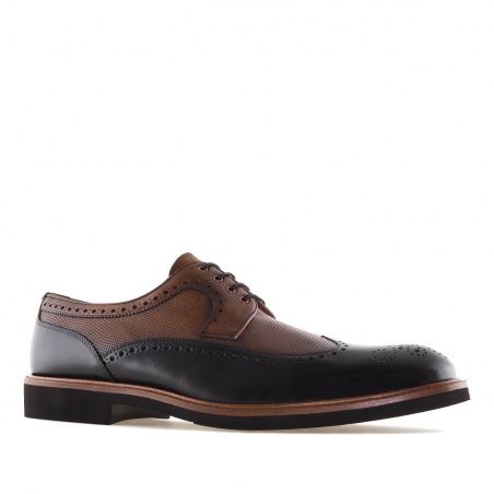 Oxford Shoes in Black & Brown Leather