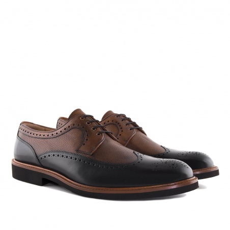 Oxford Shoes in Black & Brown Leather