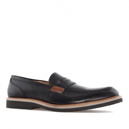 Men`s Moccasins in Black Leather