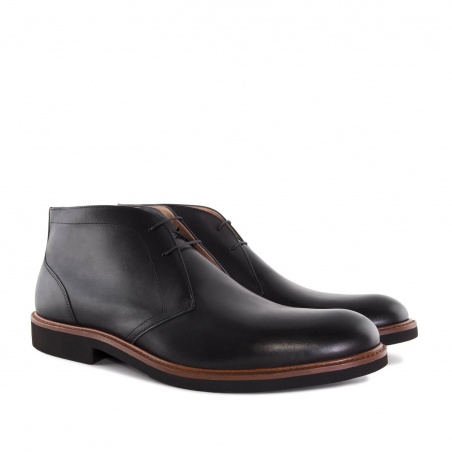 Men's Ankle Boots in Black Leather