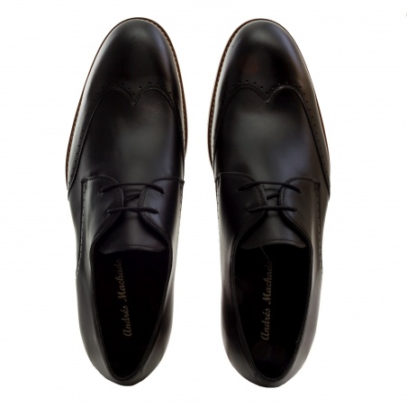 Zapatos Blucher Piel Negro