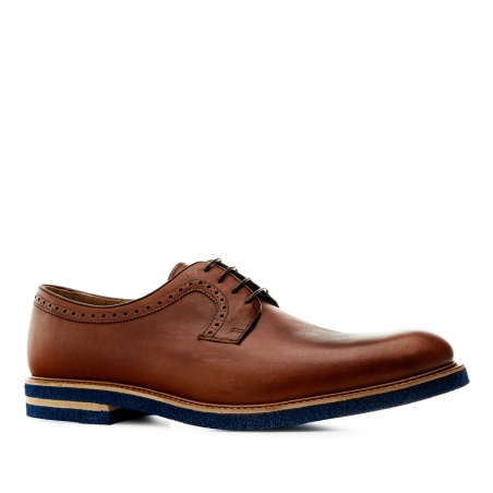 Zapato estilo Blucher en Cuero Caoba