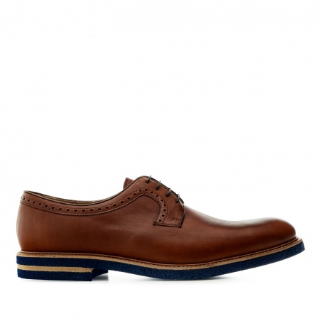 Zapato estilo Blucher en Cuero Caoba