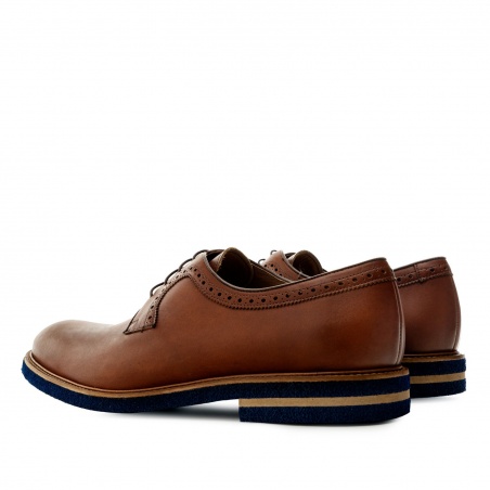 Zapato estilo Blucher en Cuero Caoba