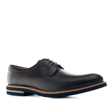 Oxford Shoes in Navy Leather