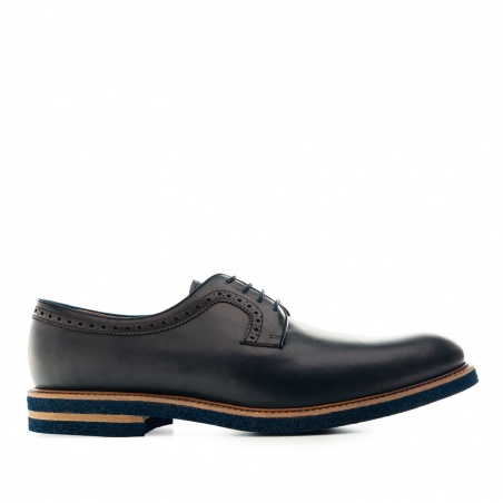 Oxford Shoes in Navy Leather