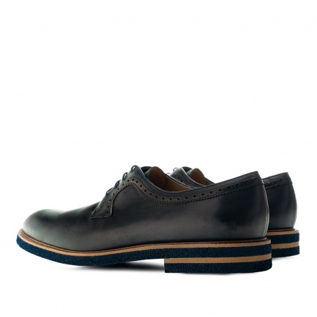 Oxford Shoes in Navy Leather