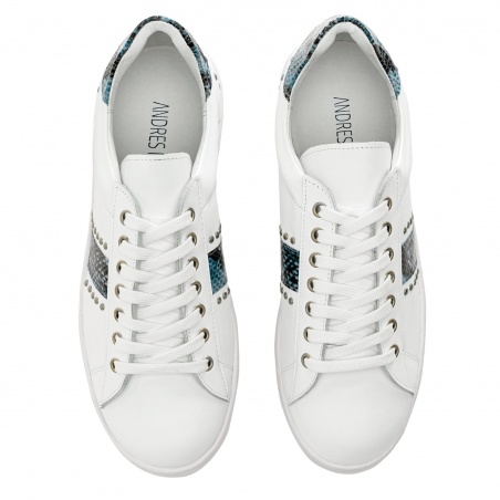 Tack Trainers in White Leather