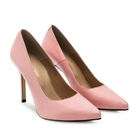 Heeled Shoes in Pink Nappa Leather