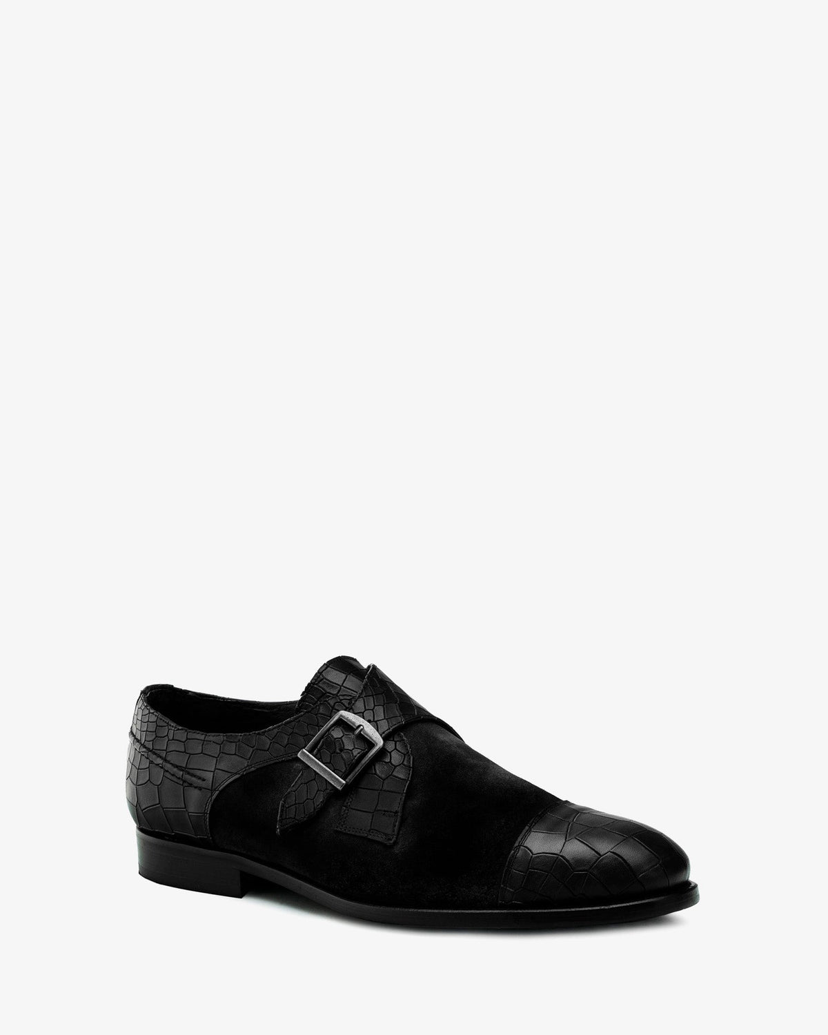 Zapato monk serraje coco negro
