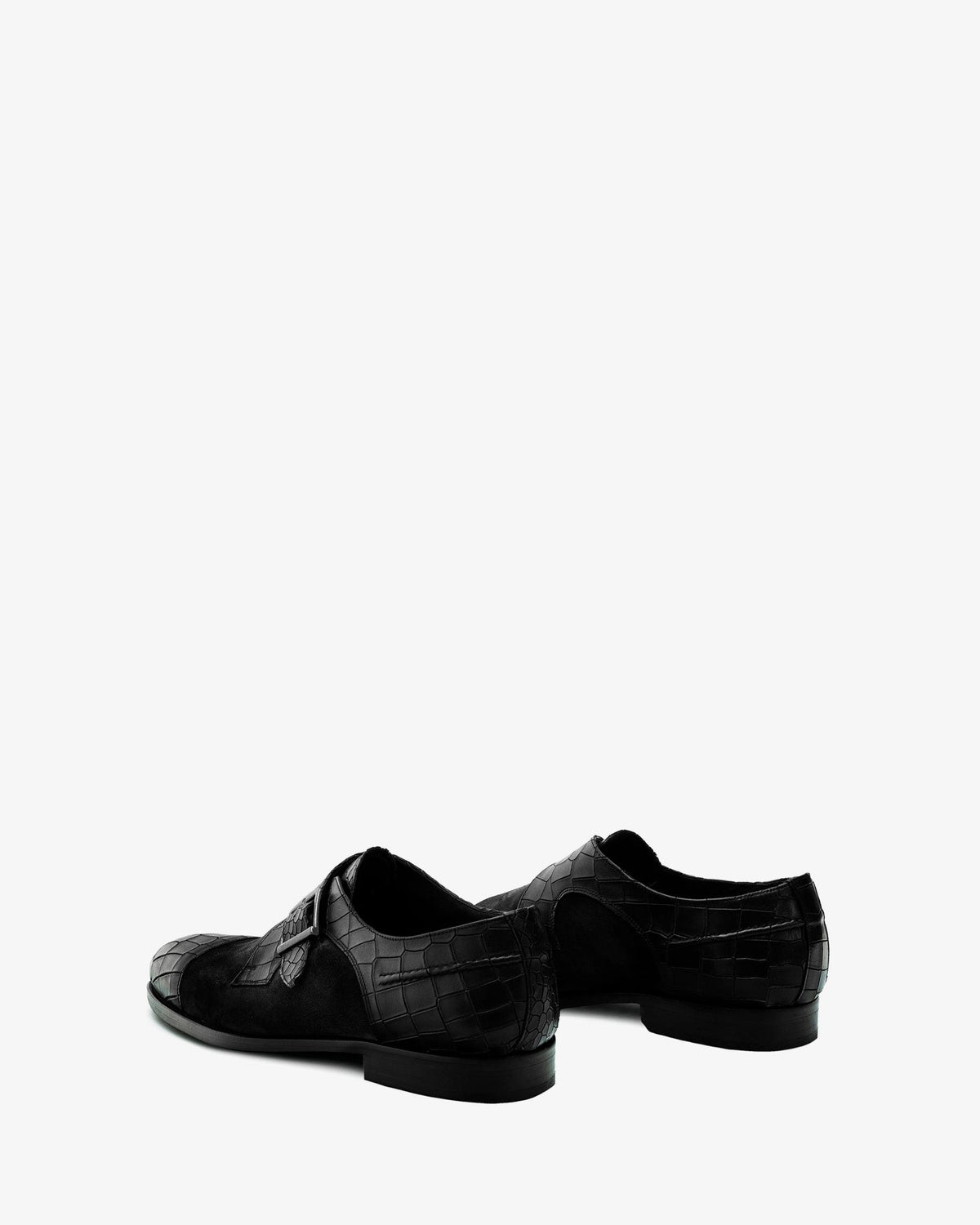 Zapato monk serraje coco negro