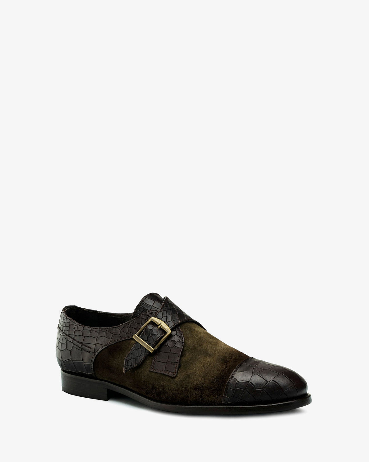 Zapato monk serraje coco marrón