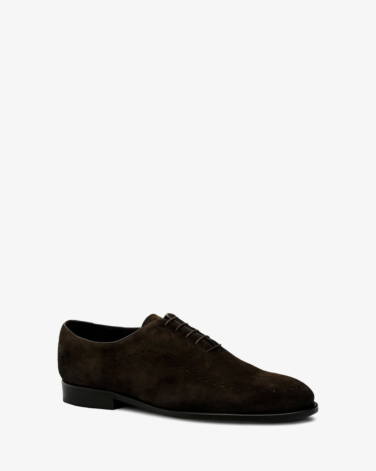 Brown suede shoe with laces