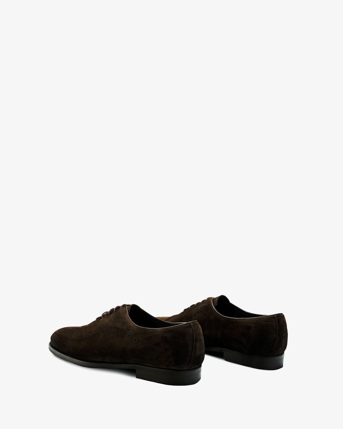 Brown suede shoe with laces