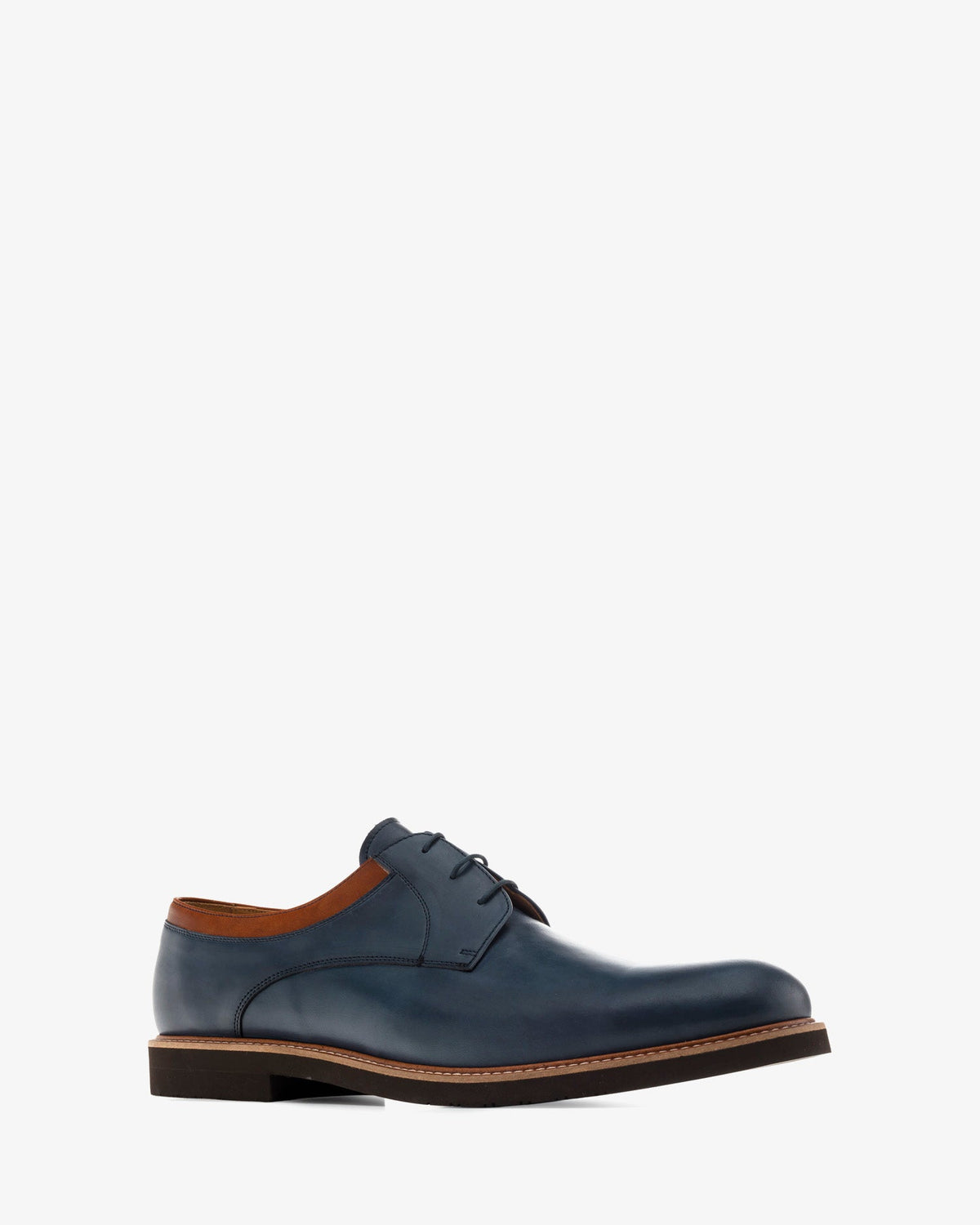 Men's Bluchers in Blue Leather